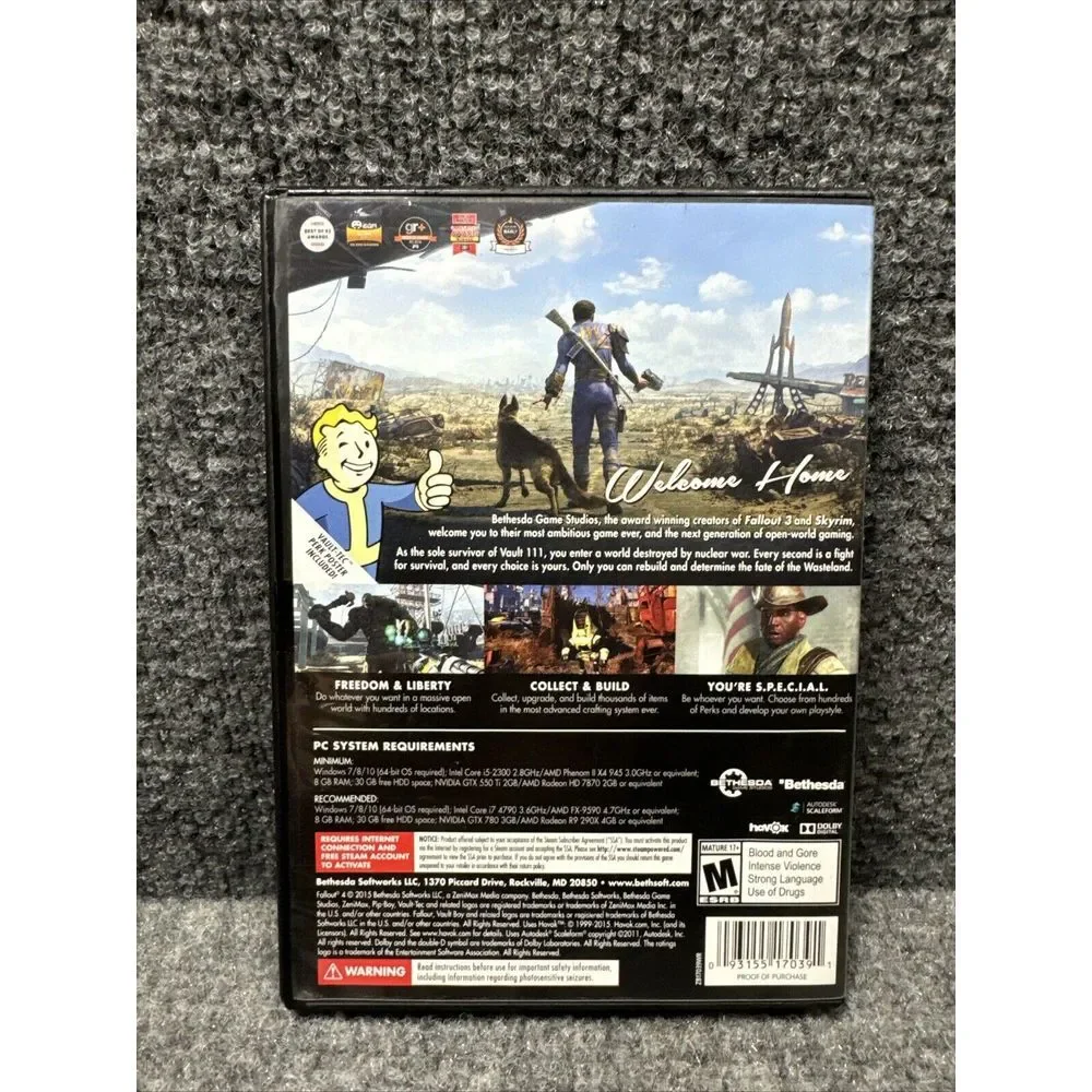 Fallout 4 PC Games 2015 Complete with Manual Survival Guide &‎ Poster